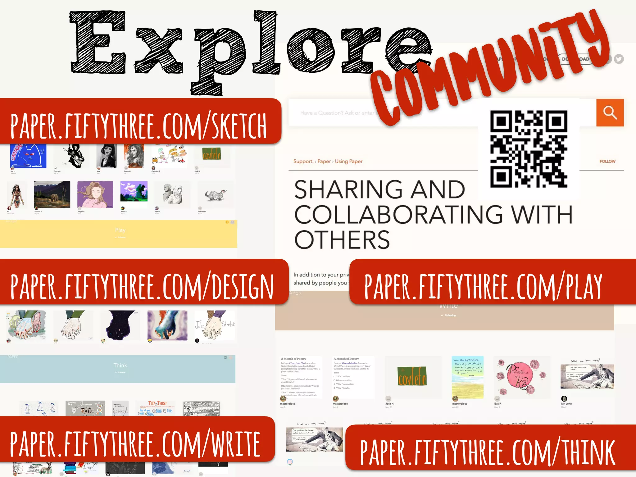 Explore
Community
paper.fiftythree.com/sketch
paper.fiftythree.com/play
paper.fiftythree.com/think
paper.fiftythree.com/design
paper.fiftythree.com/write
 