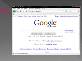 Entramos a la pagina :www.google.es