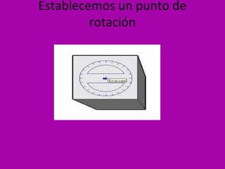 Establecemos un punto de
         rotación
 
