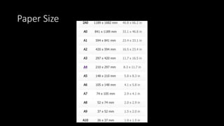 Paper Size
 