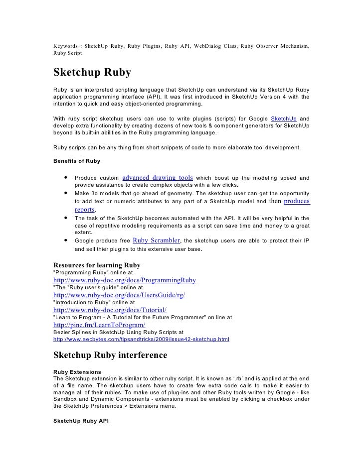 sketchup ruby interference