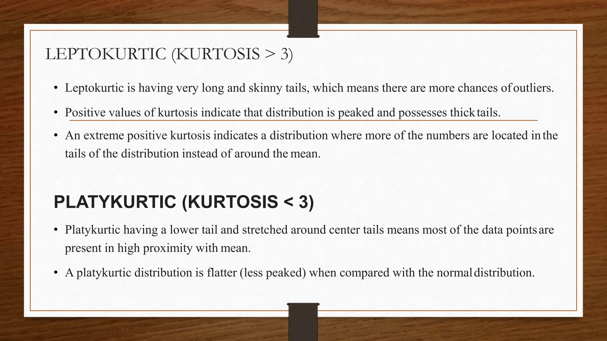 skewness and curtosis in statistics noes, chapter number 1 | PPTX