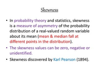 Skewness And Kurtosis Ppt