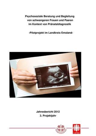 Psychosoziale Beratung und Begleitung
von schwangeren Frauen und Paaren
im Kontext von Pränataldiagnostik
-Pilotprojekt im Landkreis Emsland-
Jahresbericht 2012
3. Projektjahr
 