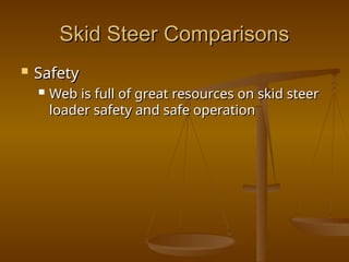 Skid Steer Loader safety presentation for the operator | PPT