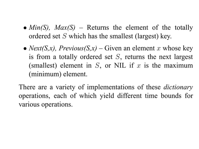 Skiena algorithm 2007 lecture05 dictionary data structure trees | PDF