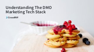 Understanding The DMO 
Marketing Tech Stack
1
 