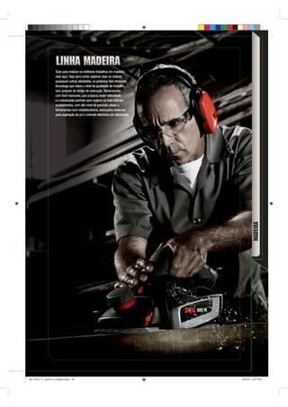 Tudo para realizar os melhores trabalhos em madeira
                    está aqui. Seja para cortar, aplainar, lixar ou realizar
                    quaisquer outras atividades, os produtos Skil oferecem
                    tecnologia que eleva o nível de qualidade do trabalho,
                    sem prejuízo do tempo de execução. Desempenho
                    com fácil manuseio, que propicia maior velocidade
                    e o necessário controle para realizar os mais difíceis
                    acabamentos, com alto nível de precisão aliado a
                    ferramentas com estabilizadores, avançados sistemas
                    para aspiração de pó e controle eletrônico de velocidade.




                                                                                                                MADEIRA




                                                                                Catálogo Técnico   45




BD_0124_11_CatTec_5 madeira.indd 45                                                                     9/19/12 3:21 PM
 