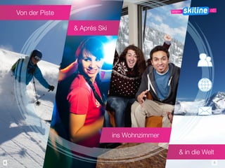 Aprés Ski
6
ins Wohnzimmer
Von der Piste
 in die Welt
!6
 