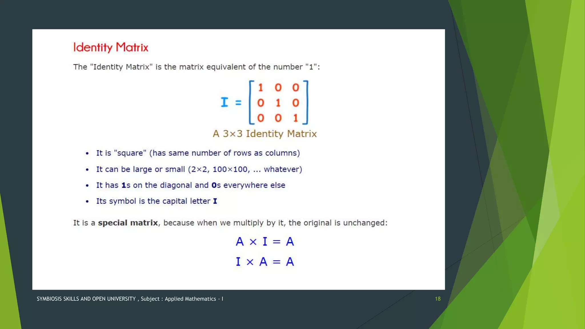 BASICS OF MATRICES WITH APPLICATION IN ENGINEERING | PPTX | Physics ...