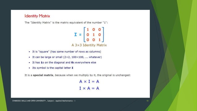 BASICS OF MATRICES WITH APPLICATION IN ENGINEERING | PPT