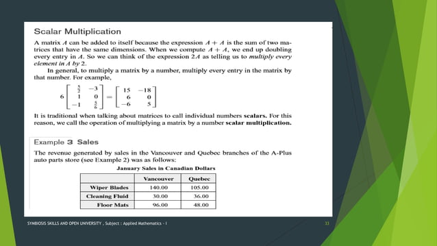 BASICS OF MATRICES WITH APPLICATION IN ENGINEERING | PPTX | Physics ...