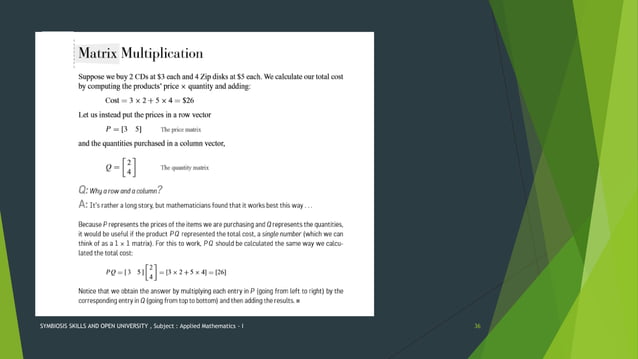 BASICS OF MATRICES WITH APPLICATION IN ENGINEERING | PPTX | Physics ...
