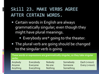 __6. Thecomputerprogrammerwasunawarethattherewas so manymistakes  in theprogram he hadwritten.__7. Seldom in thehistory of television  has two new comediesbeen so successful in oneseason.__8. Howmanyhugemistakeshavetheteacheractuallyfound  in theresearchpaper?__9. The new  phonesystemisabletoholdfar more messagesthanwasthephonesystemthathadpreviouslybeenused.__10. In the parking lotsouth of thestadiumwasthe cars thatwereabouttobetowed.
