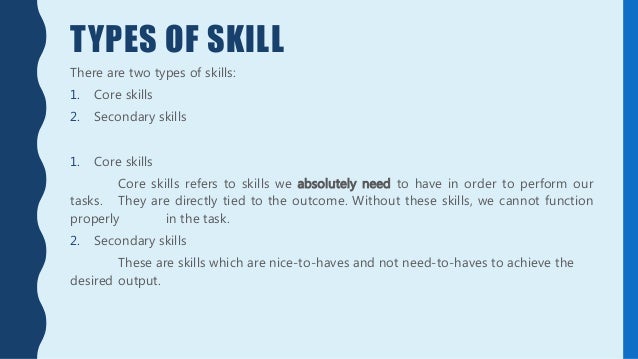 skill development for personal excellence slideshare types of personal skills