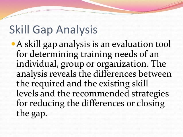 skills gaps analysis