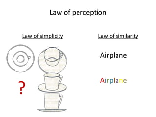 Law of perceptionLaw of simplicityLaw of similarityAirplaneAirplane?