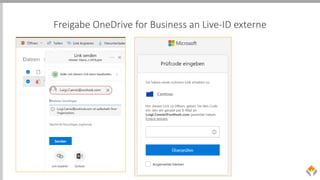 Freigabe OneDrive for Business an Live-ID externe
 