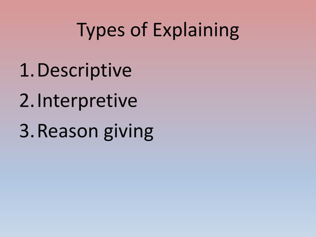 Skill of explaining | PPT