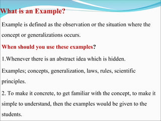 You Get These Examples The Magic of Examples in Effective Teaching | PPT