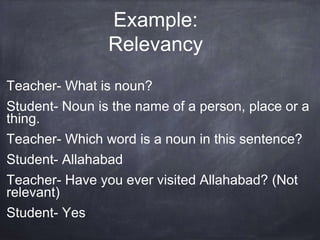 Example Question About Relevance Skill of Questioning | PPTX