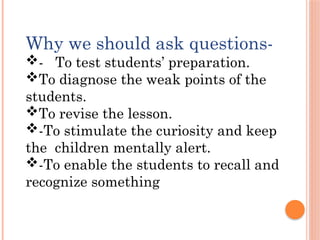 skill of questioning Teaching Practice Skill | PPTX