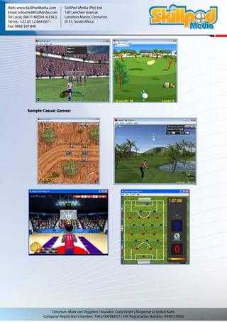 Sample Casual Games:
 