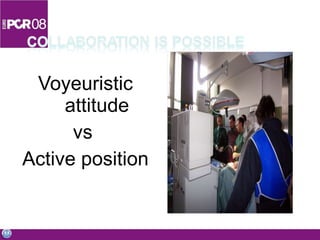 Voyeuristic attitude  vs  Active position 