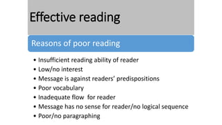 Poor Reading Performance Skills | PPTX