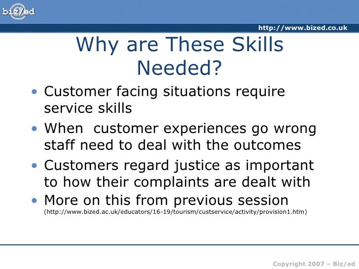 skills needed in customer service
