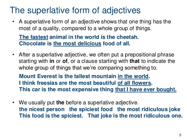 Skills 27 29 comparative and superlatives