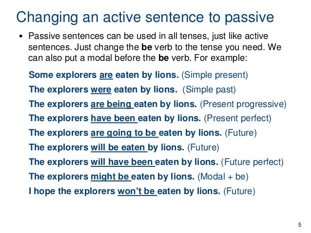 passive sentence