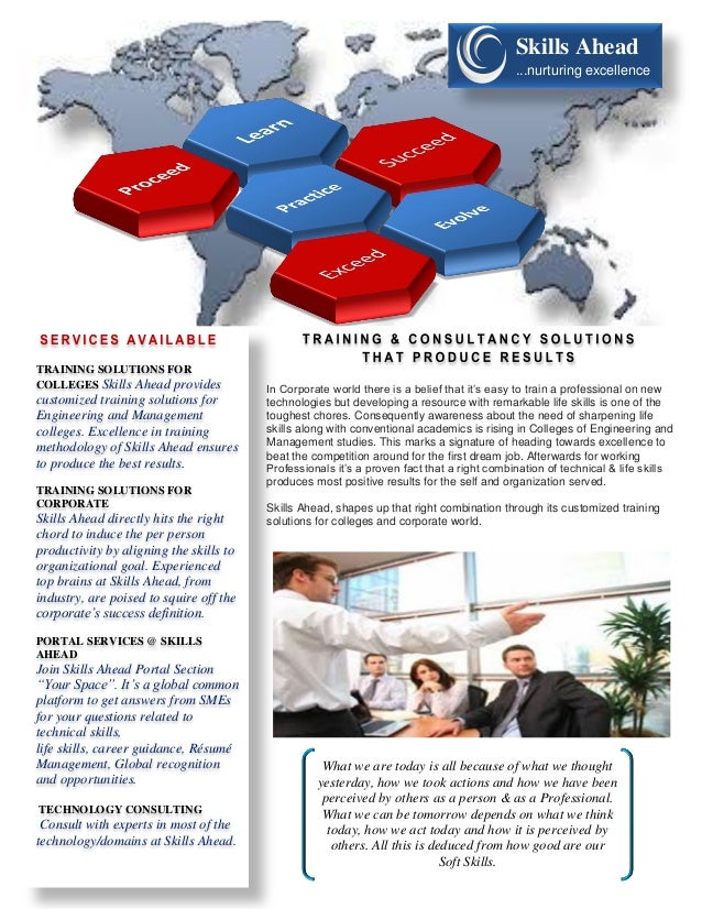 skills ahead soft skills training brochure soft skill flyer