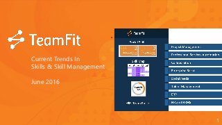 1
Current Trends In
Skills & Skill Management
June 2016
 