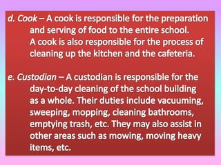 Skills development for School Personnel