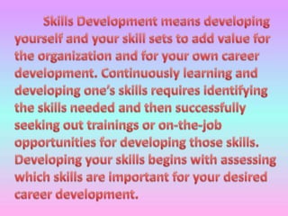 Skills development for School Personnel