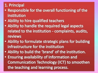 Skills development for School Personnel