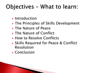 Skills development for peace and conflict management | PDF