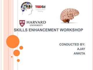 SKILLS ENHANCEMENT WORKSHOP
CONDUCTED BY:
AJAY
ANKITA
 