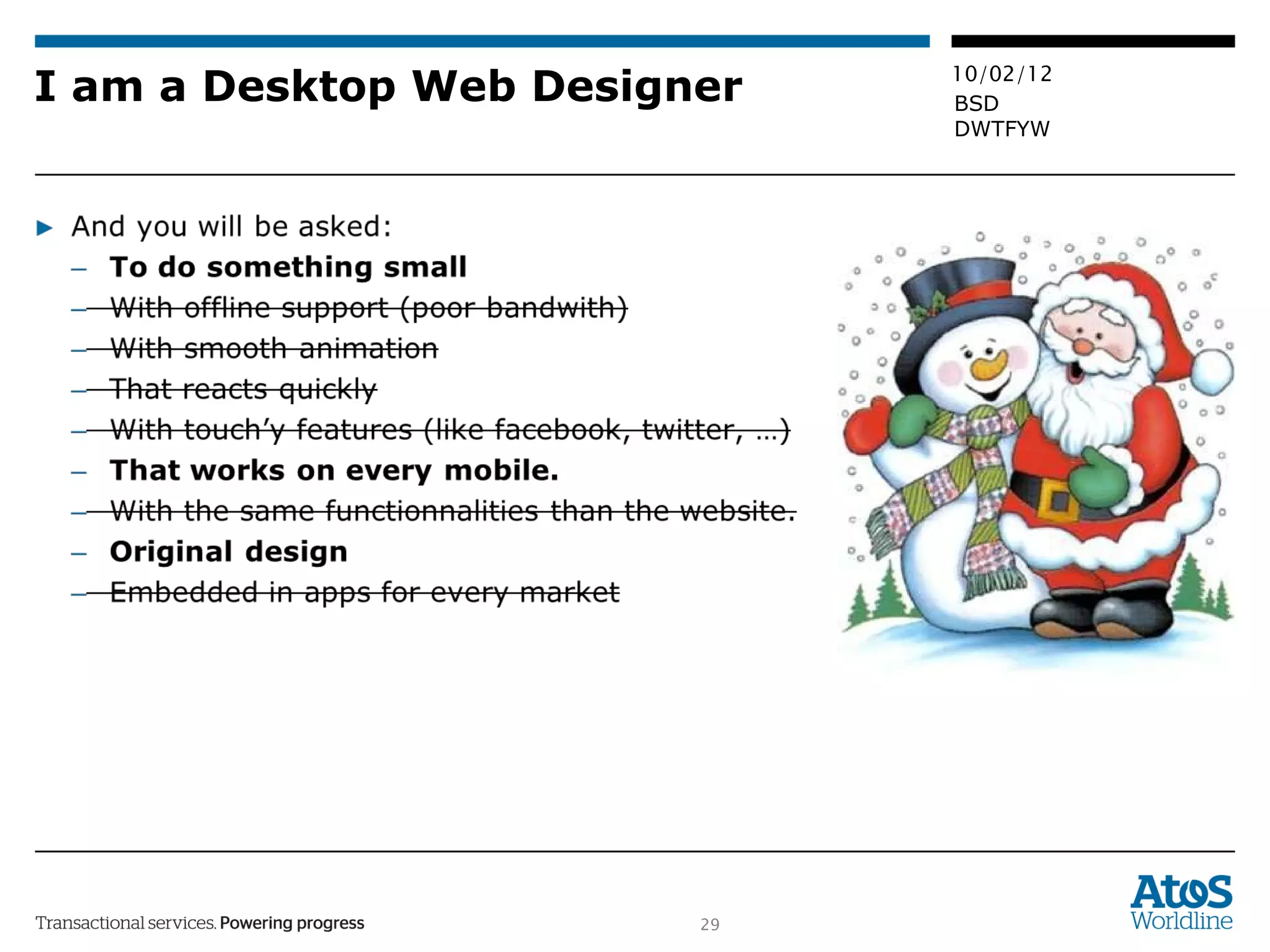 I am a Desktop Web Designer 