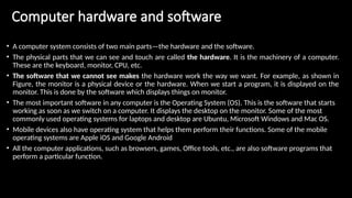 ppt - understanding computer systems: hardware,... Comprehensive Overview of ICT Skills and Computer Systems for Class IX ...