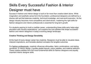 Skills Every Successful Fashion & Interior Designer must have.docx
