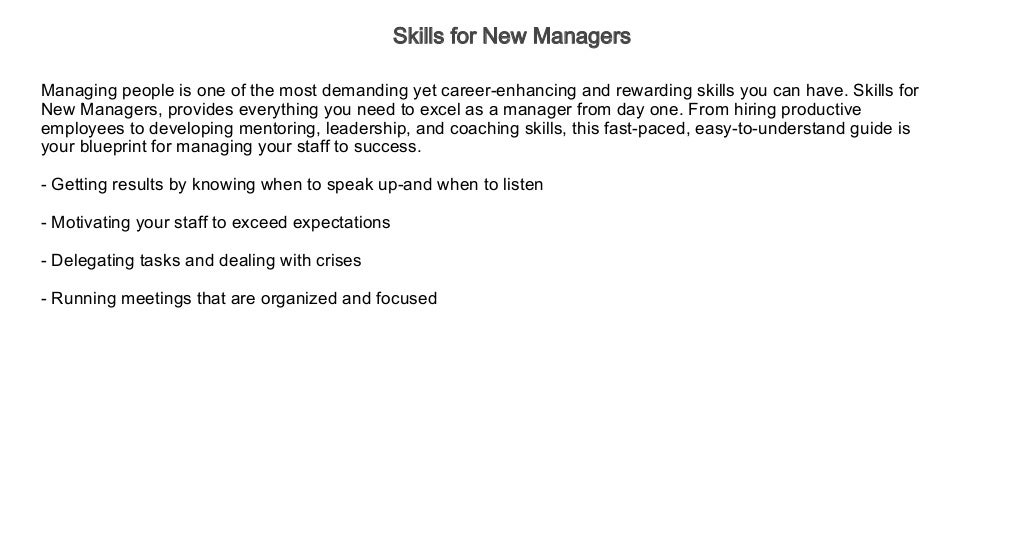 Skills For New Managers Best Audiobooks On Economics