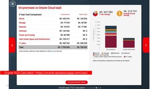 TCO Calculation for Cloud Engineers16 15.09.2017
Oracle TCO Calculator: https://oracle.valuestoryapp.com/iaas/
 