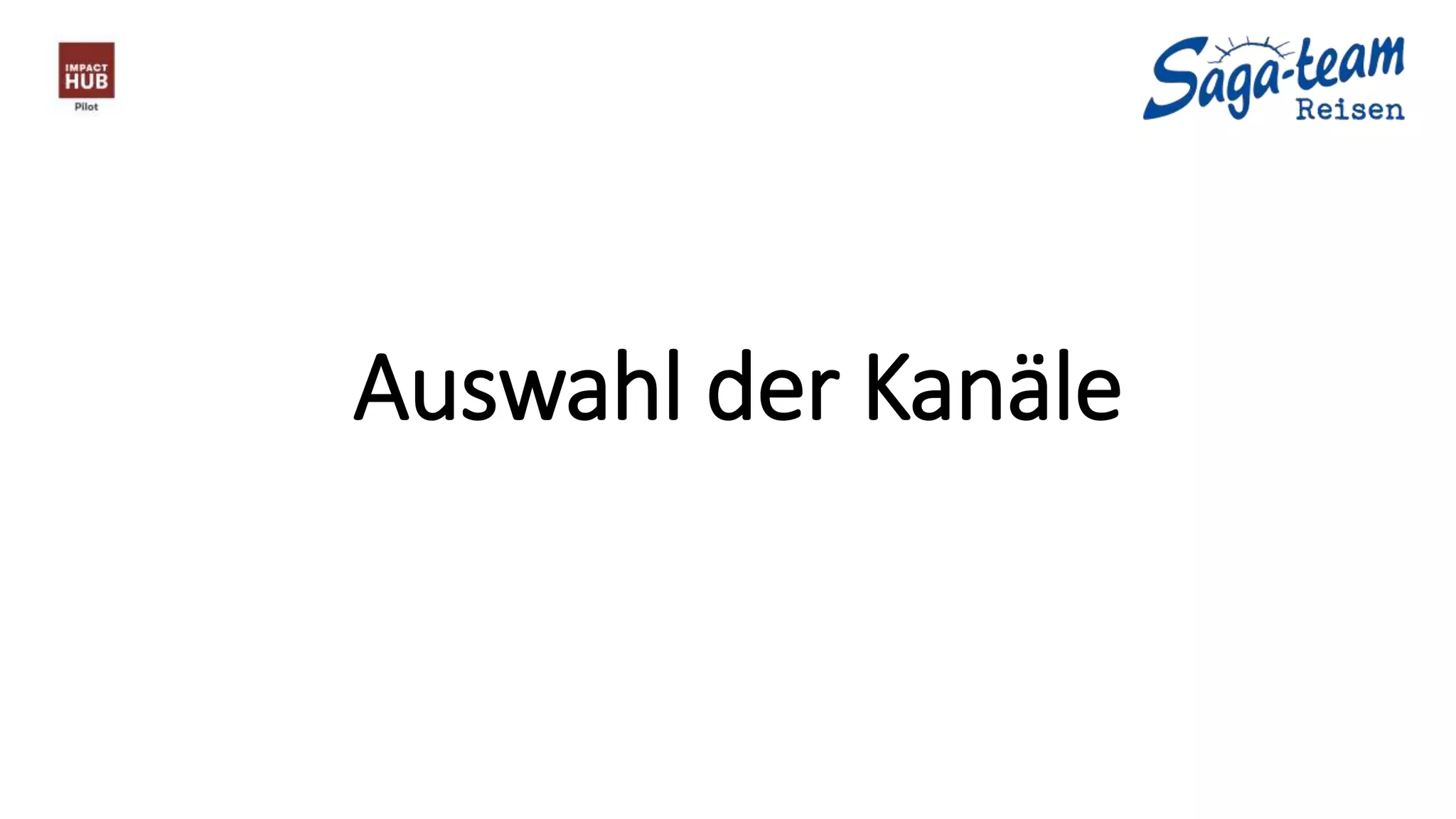 Auswahl der Kanäle
 