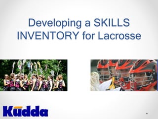 Developing a SKILLS
INVENTORY for Lacrosse
 