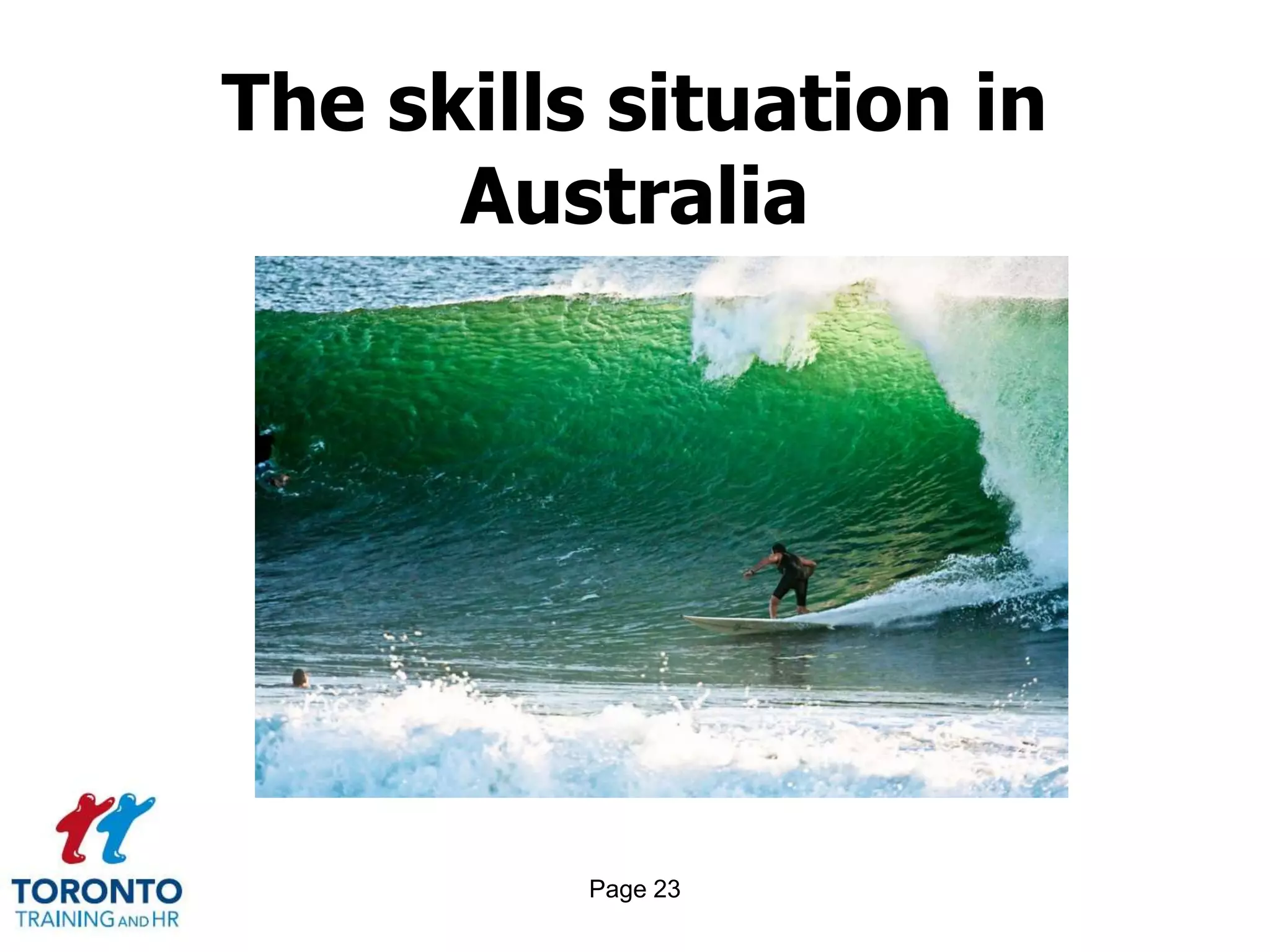 Page 23
The skills situation in
Australia
 