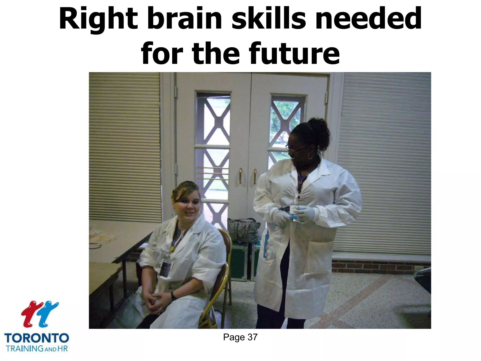 Page 37
Right brain skills needed
for the future
 