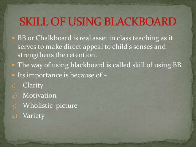importance of blackboard in teaching and learning