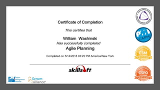 Agile and Scrum Certificates of Completion - Professional Development